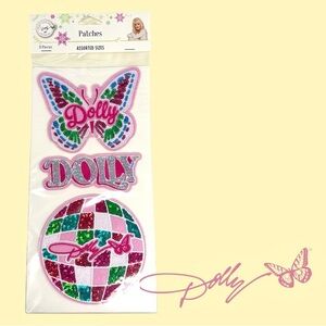 Offical Dolly Parton Set of 3 Large Embroidered & Sequined Patches
